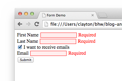AngularJS required
