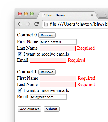 AngularJS form