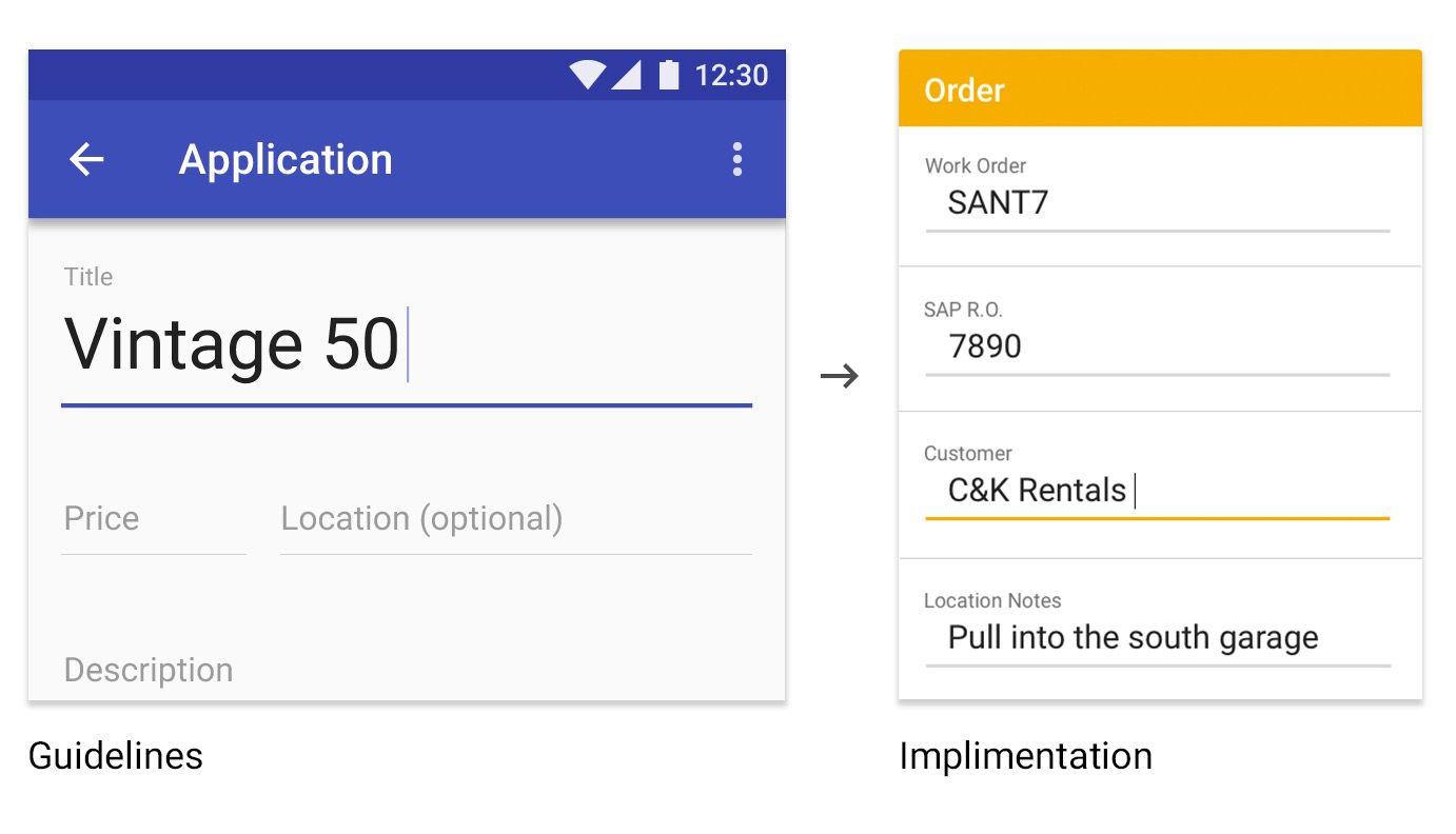 Research and evaluate the material design patterns.
