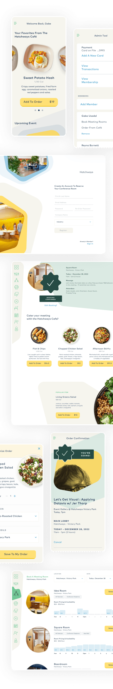 Screenshots of Hatchways web application.