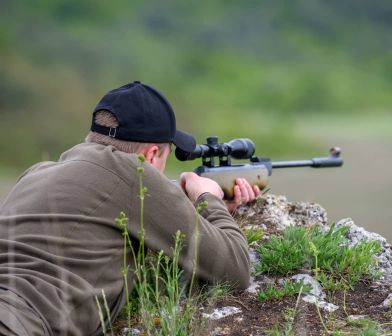 A photograph of a hunter.