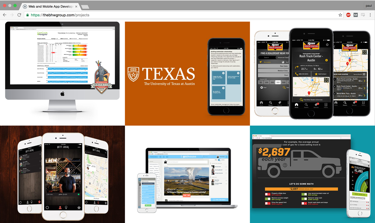 Portfolio of web and mobile apps.