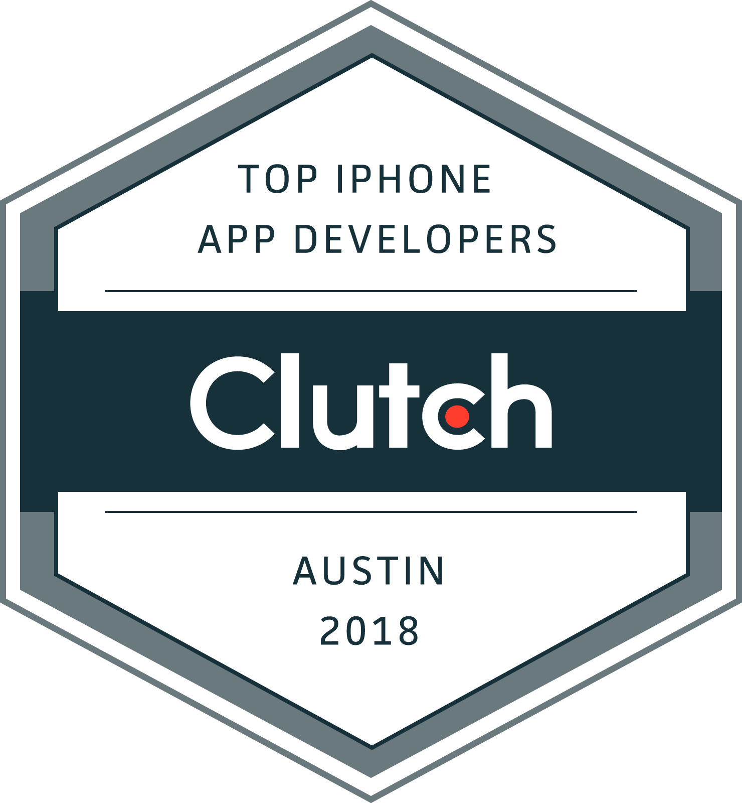 Top iOS App Development Comany Austin, TX 2018 Badge