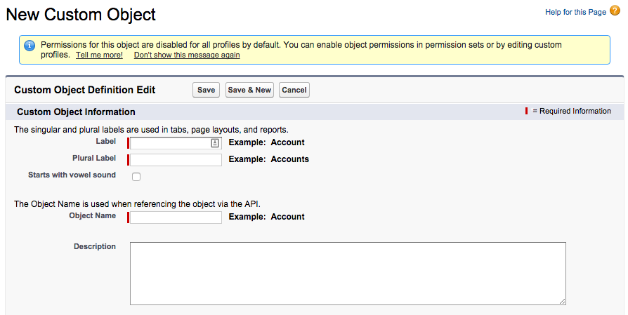 Salesforce Create custom object form