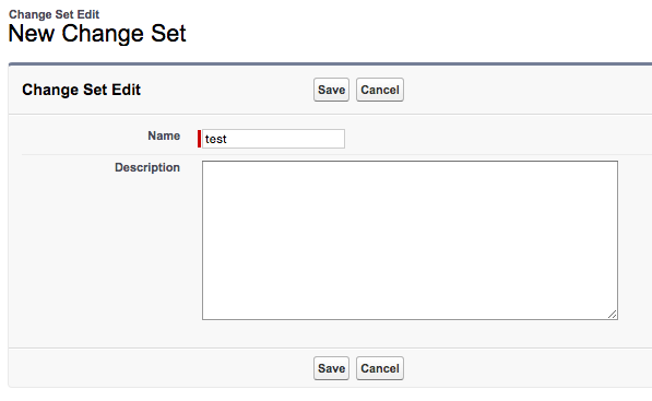 Naming the outbound change set