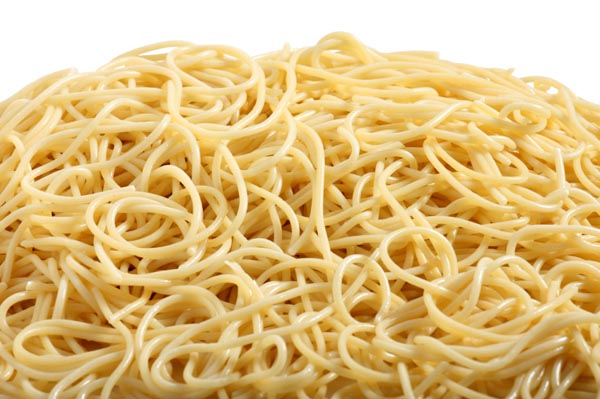 A picture of a plate of spaghetti. Spaghetti code. Get it!?